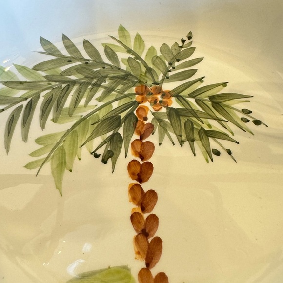 Gibson Designs PALM COURT GIDPAC Cereal Bowl Green Palm Tree Green - Set of 4 - Picture 6 of 16